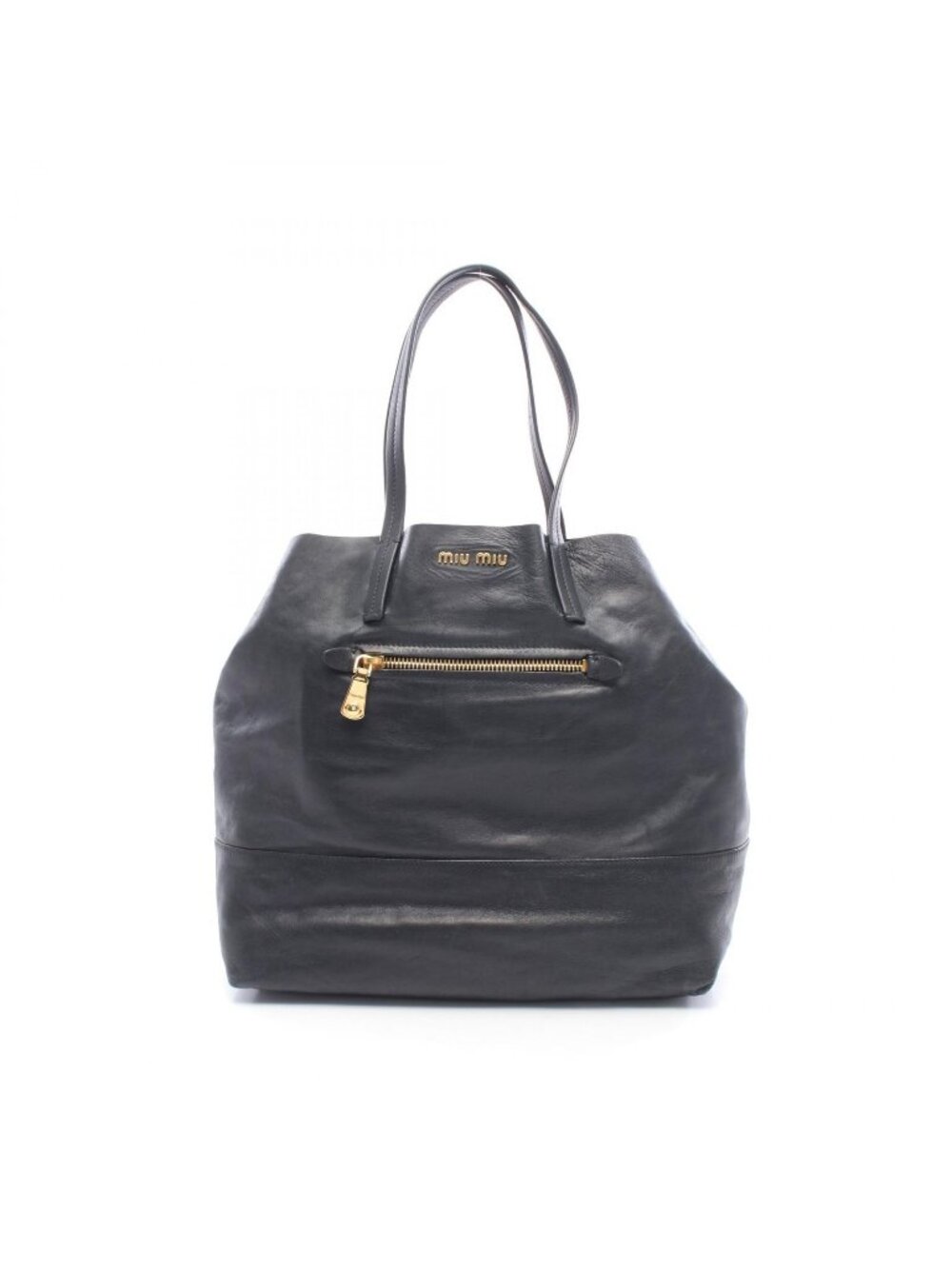 Miu Miu Tote Bag Black Leather